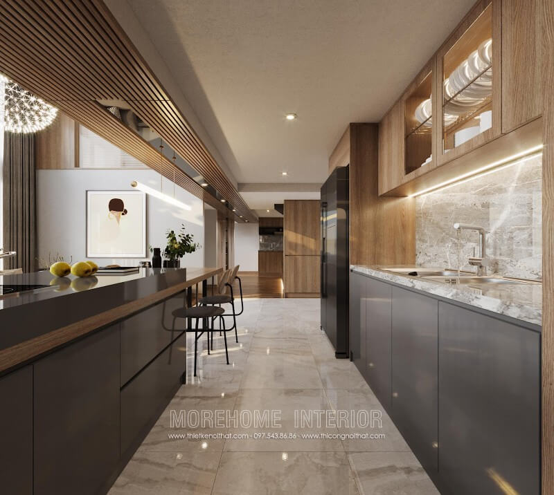 TOP các mẫu tủ bếp biệt thự đẹp, sang trọng và tiện nghi