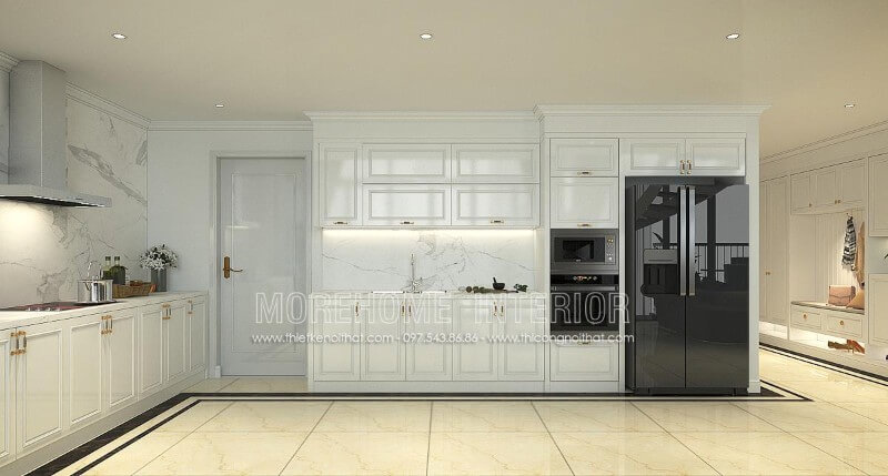 Mẫu thiết kế tủ bếp chung cư Penthouse Tây Hồ sang trọng Thiết kế tủ bếp đẹp