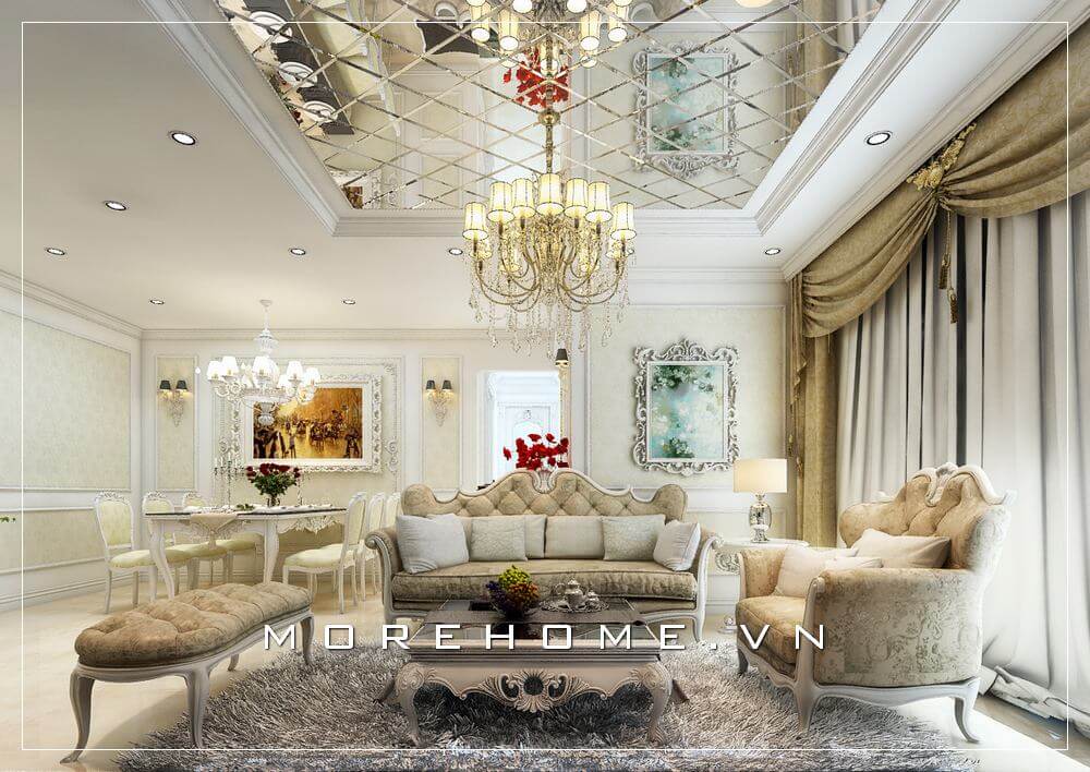 Sofa chung cư tân cổ điển Sofa chung cư tân cổ điển