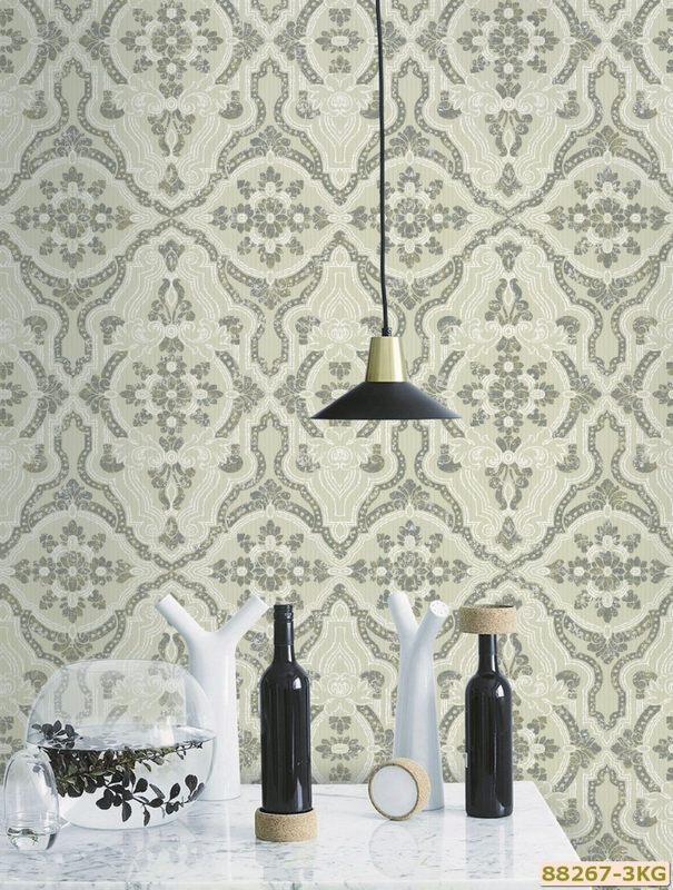 Không gian ngôi nhà trở nên cực kỳ sang trọng với giấy dán tường tân cổ điển hàn quốc