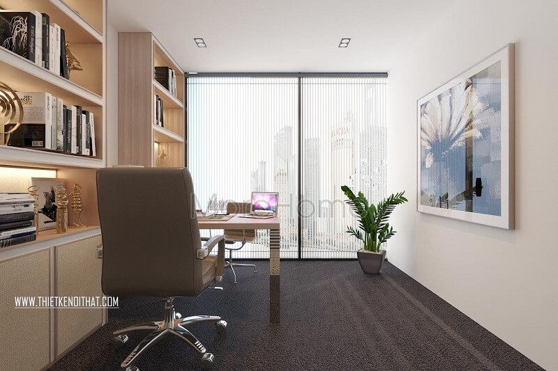 Thiết kế nội thất phòng làm việc đẹp với cách bố trí khoa học, tiện nghi