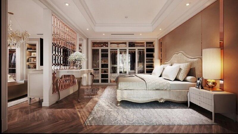 Bố trí nội thất phòng ngủ master phong cách đương đại đẹp, sang trọng cho biệt thự, nhà phố, chung cư cao cấp.