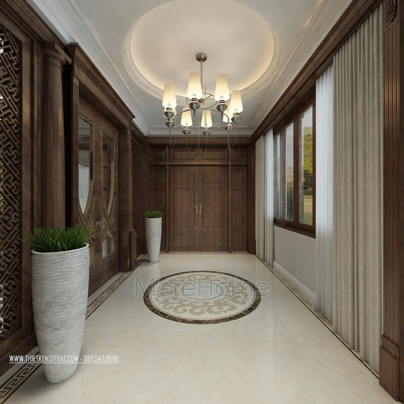 Mẫu cửa gỗ óc chó tự nhiên nhập khẩu hiện đại sang trọng đẳng cấp cho nhà biệt thự