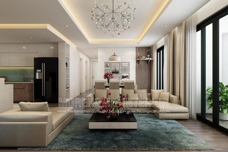 Bàn trà MH-HD020 gỗ công nghiệp trang trí phòng khách chung cư bắt mắt